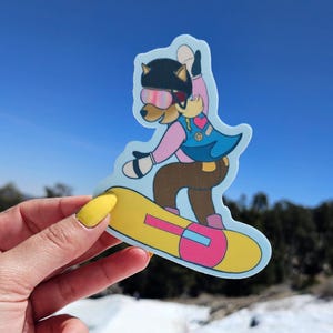 Front 360 Snowboard Sticker