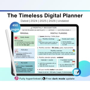 Digital planner 2025, 2024, Goodnotes planner, Undated digital planner, Dated planner, Simple digital planner 2025, Monthly, Best digital