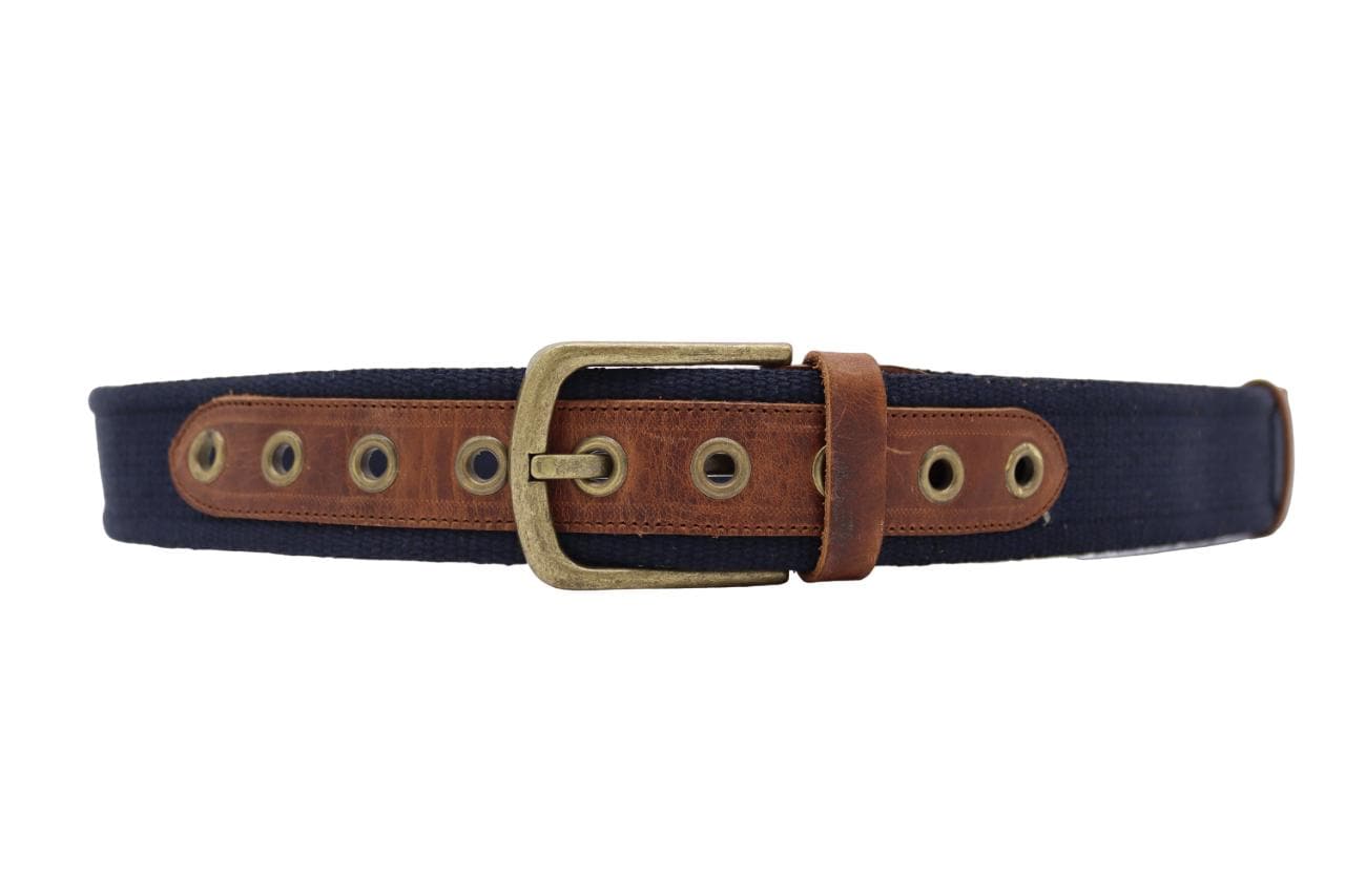 Genuine Leather Cotton Web Belt with Brass Buckle Size 42 leatherman_anchors_white_bg_1_  main image 3