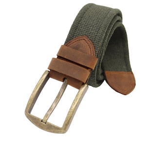 Lichtbruine suède riem - Dames
