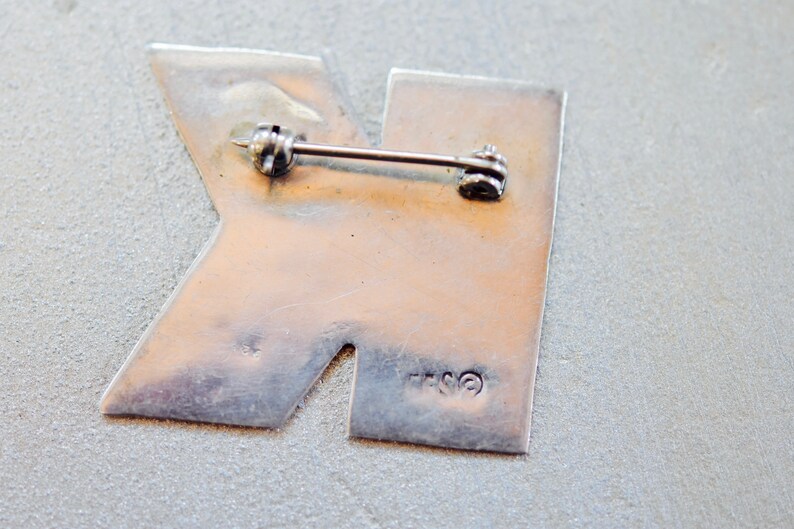 Sterling Silver Letter k Pin or Brooch With Etsy