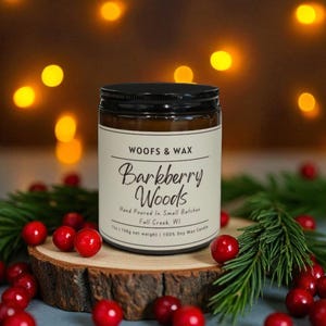 Barkberry Woods Candle - 7oz 100% Soy - Pet-Friendly