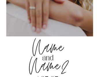 SAVE THE DATE Photo Strip- fully customizable- instant download