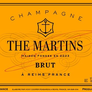 Custom Label Real Veuve Champagne Bottle