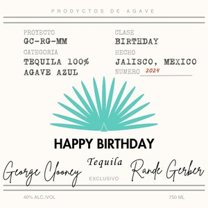 CASAMIGOS Custom Label - Jubiläum, Geburtstagsgeschenk - Instant Download