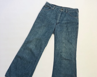 32 x 27 Vintage jaren 1970 Wranglers Wijde Pijp Denim Broek Jeans