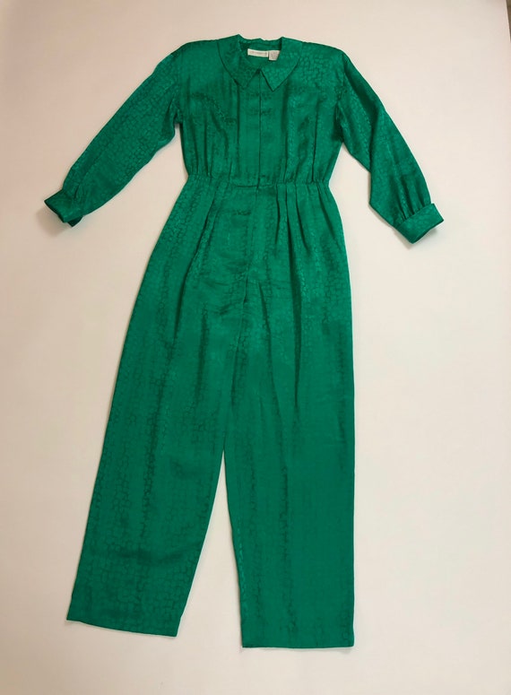 Vintage 1980's | 90's Green Silk Liz Claiborne Jum