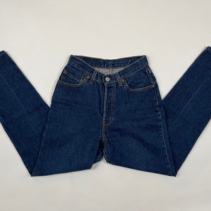 25 x 28 Vintage 1980&#39;s | 1990&#39;s Levis 17501 0156 Dark High Rise Denim Pants Jeans made in usa 5