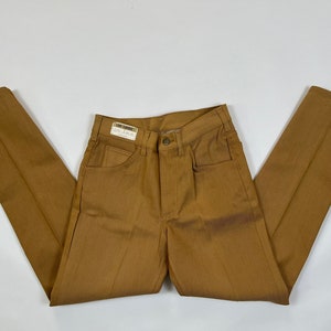 29 / 30 x 30 Vintage 1970&#39;s Mustard LEE Lastic Sanforized Stretch Denim Deadstock NOS w/ original tags
