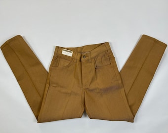 29 / 30 x 30 Vintage 1970's Mustard LEE Lastic Sanforized Stretch Denim Deadstock NOS w/ original tags