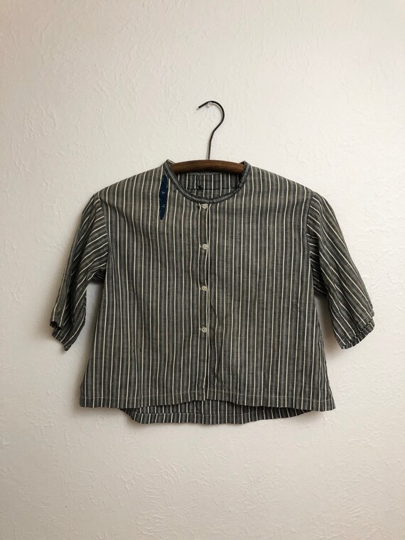 Antique Early 1900's -1910's Striped Calico Cotton