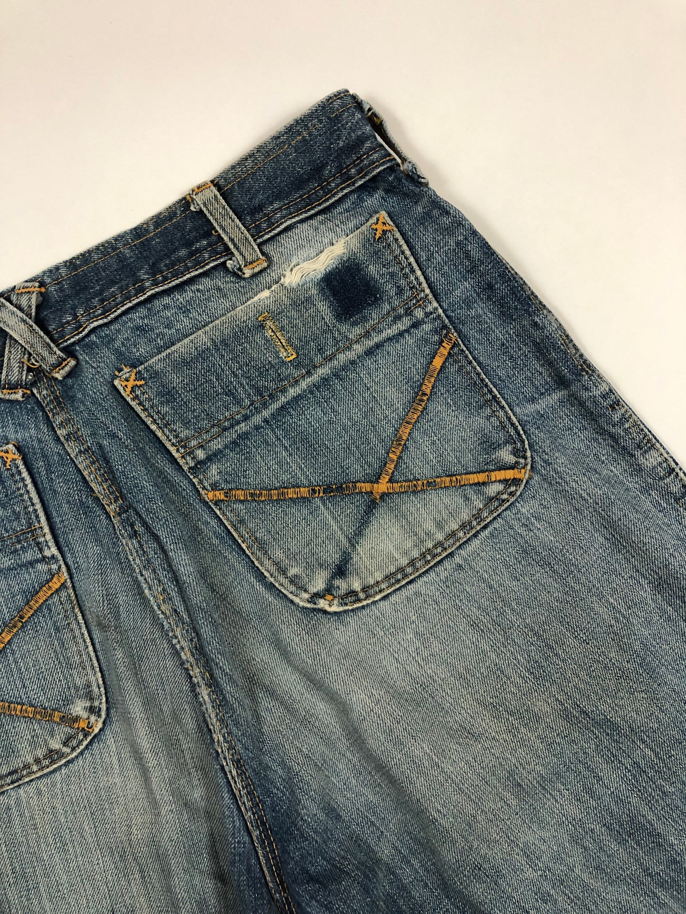 1970s ヴィンテージ STICKY FINGERS フレア デニム USA 29 X 26 Vintage 1970's Sticky Fingers Denim Wide Leg Pants