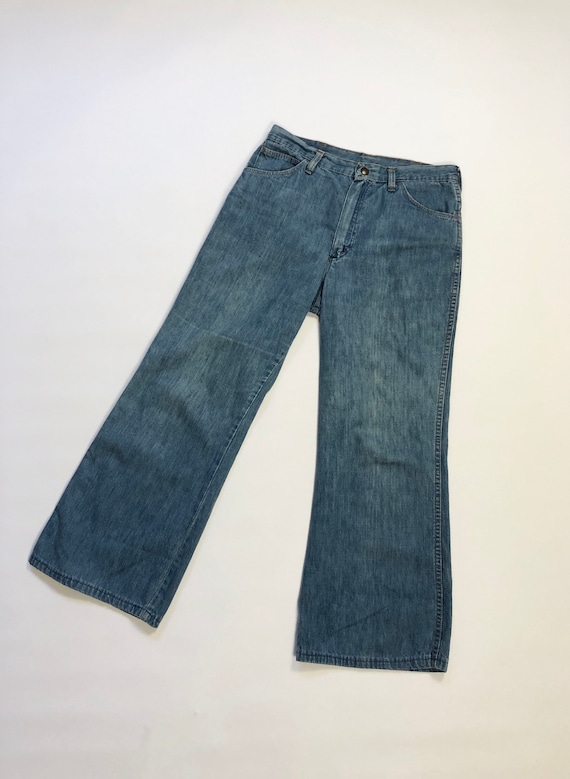 32 x 27 Vintage 1970s Wranglers Wide Leg Denim Pan
