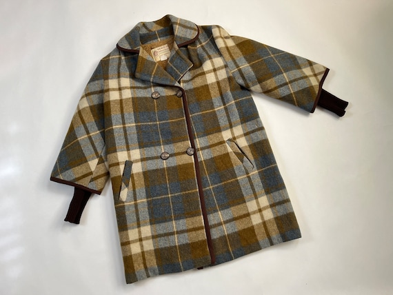 Vintage 1970's Bemidji Woolen Mills Winter Plaid Pea Coat M - Etsy
