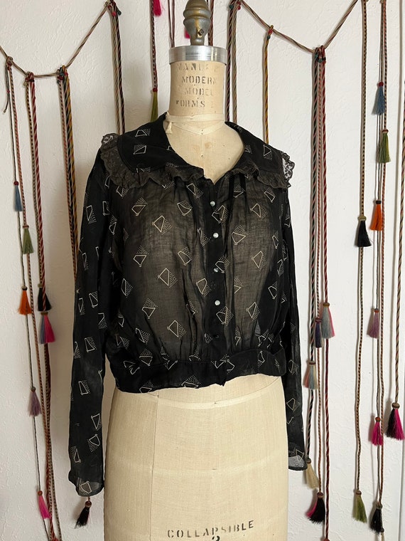 edwardian gauze blouse with Gem