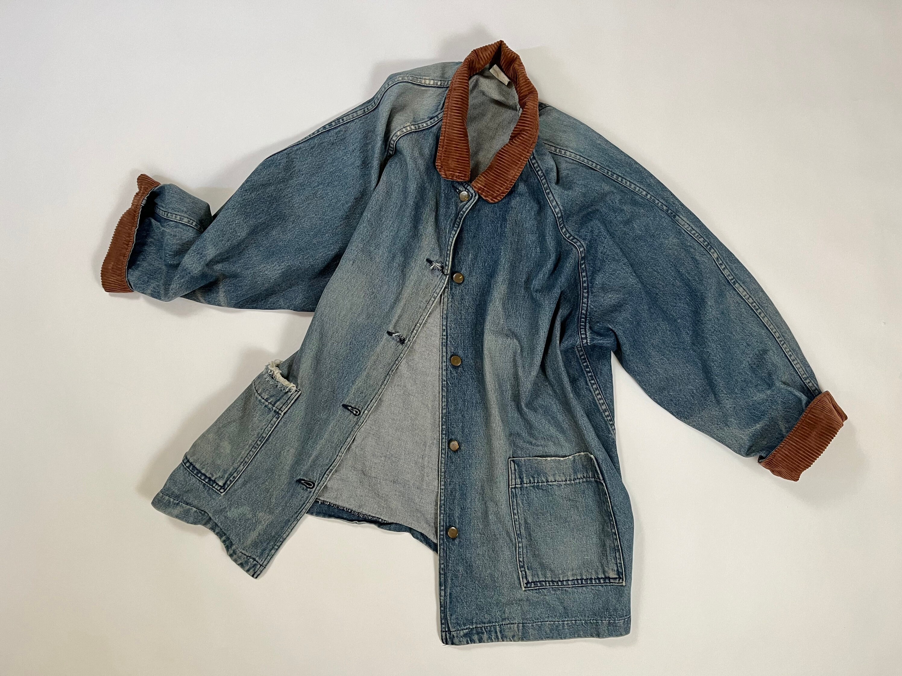 90s Denim Jacket - Etsy 直販最安価格 90s VANGRACK black Lsize denimjacket Gジャン/デニムジャケット