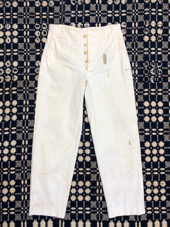31 x 31 Vintage 1940's Cotton Buckle Back Distress