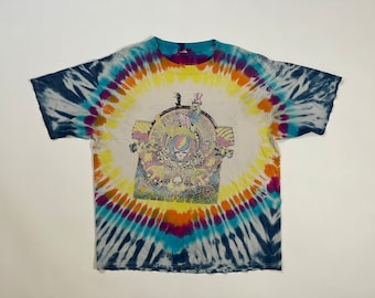 Vintage Grateful Dead Distressed Tie Dye Jerry Garcia T Shirt L