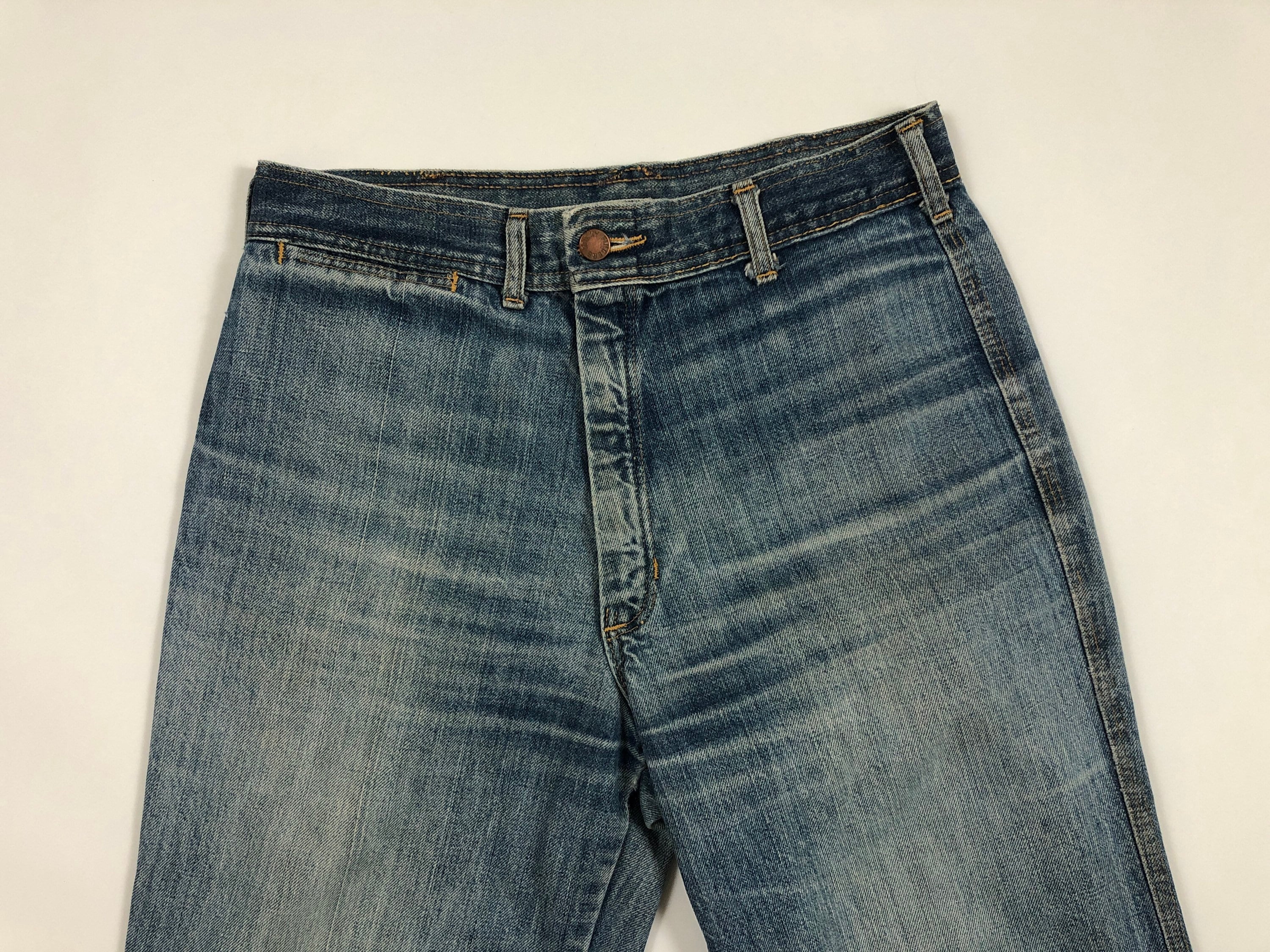 1970s ヴィンテージ STICKY FINGERS フレア デニム USA 29 X 26 Vintage 1970's Sticky Fingers Denim Wide Leg Pants