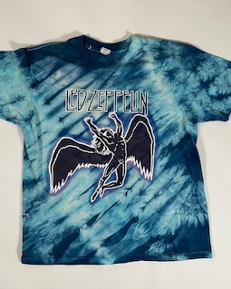 True Vintage 1984 LED ZEPPELIN Myth Gem Blue Tie Dye Cotton T