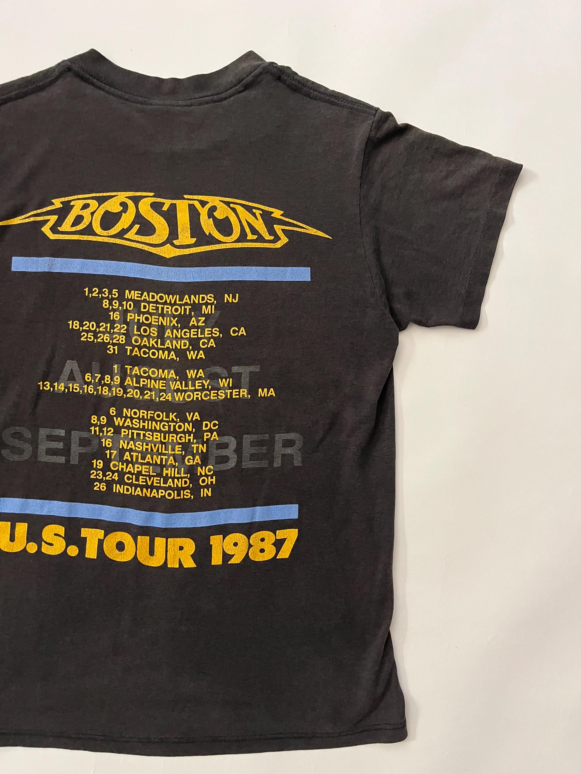 ボストン U.S. TOUR 1987 Tシャツ　ビンテージ　オリジナル Vintage 1987 Boston US Tour UFO Paper Thin off Black T Shirt S/M