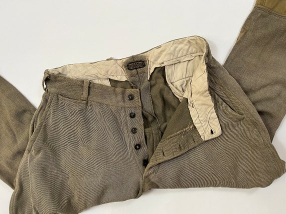 34 X 26 Vintage 1940's Sweet Orr Jodhpur Salt & Pepper Brown 34 X 26 Vintage 1940's Sweet Orr Jodhpur Salt & Pepper Brown