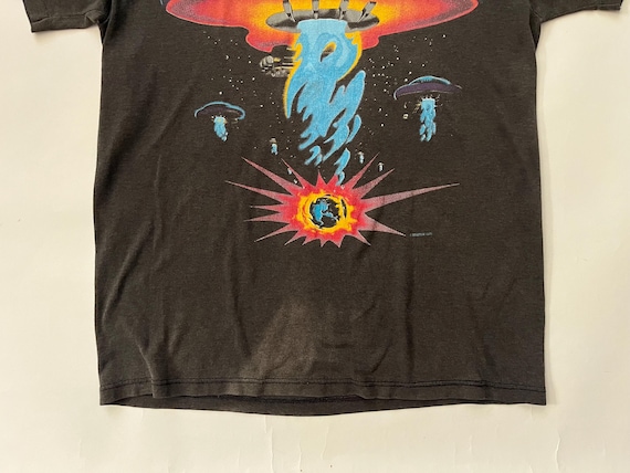 Vintage 1987 Boston US Tour UFO Paper Thin off Black T Shirt S/M
