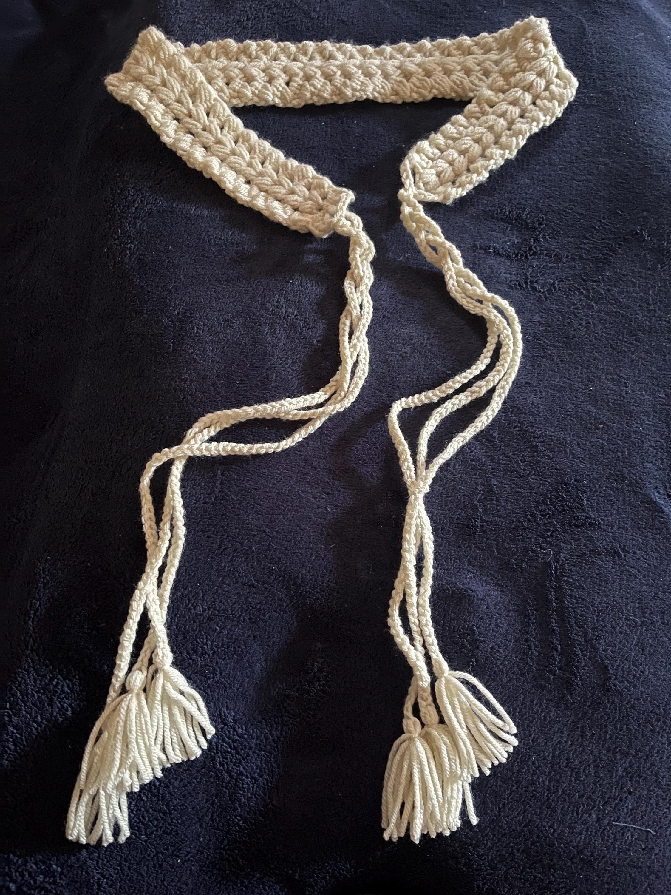 Cardinal Crochet Cable Braided Belt Vintage Maltese buckle gothic tassel premade Braided Belt Red One Size Belts for Women for sale | eBay main image 3