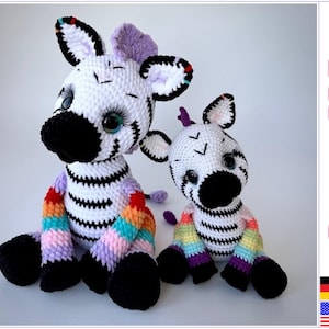 Amigurumi by Aleniya2 PDF-Häkelanleitung – Buntes Zebra
