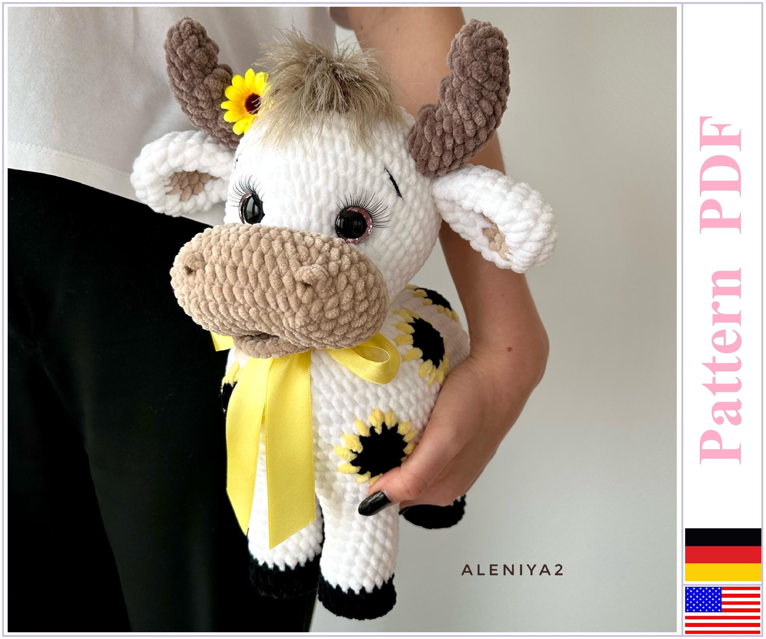30 Sunflower Cow Crochet Patterns to Bring Rustic Farm Charm to Your Home 20 Sunflower Cow Amigurumi PDF Tutorial