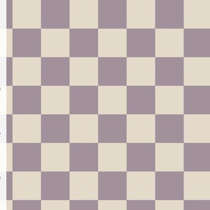Dusty Lilac Blocks Jersey knit fabric, Tygdrommar,  purple squares knit fabric, European fabric