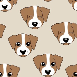 Douglas Jersey Knit fabric, Dog European Organic Cotton Jersey Knit, Tygdrommar, Dog knit fabric