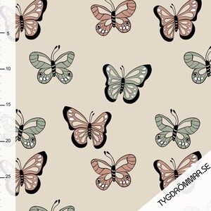 You Give Me Butterflies Jersey Knit Fabric, European Knit Fabric, Tygdrommar, Butterfly jersey knit fabric, spring fabric, spring knit