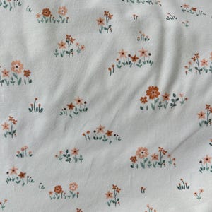 Flower Patch Jersey knit fabric, Adorable floral knit fabric, perfect for making clothing, floral knit, Cute girl knit fabric, jersey knit