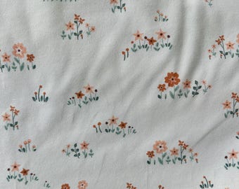 Flower Patch Jersey knit fabric, Adorable floral knit fabric, perfect for making clothing, floral knit, Cute girl knit fabric, jersey knit