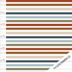 May include: A repeating pattern of horizontal stripes in shades of brown, beige, blue, and white. The pattern is repeated 25 times.