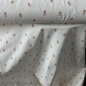 Strawberry Jersey knit fabric, organic knit jersey , European knit fabric,  Knit fabric, beautiful high quality strawberries knit fabric