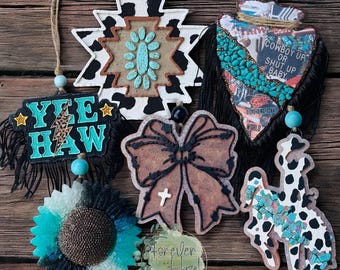 Western Rustic Car Freshie: Western Aroma Bead Air Fresheners