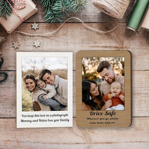 Custom Photo Car Visor Clip, Drive Safe Car Visor Clip, Father&#39;s Day Gift Car Accessories, Car Visor Photo Clip for Dad Car Accessories