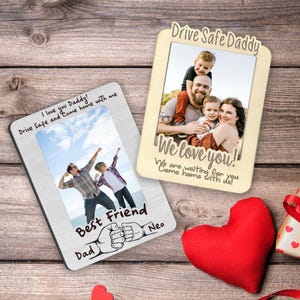 Personalized Photo Sun Visor Clip for Car Accessories, Drive Safe Visor Clip Picture Holder, Drive Safe Daddy, Best Dad Ever Gifts for Dad
