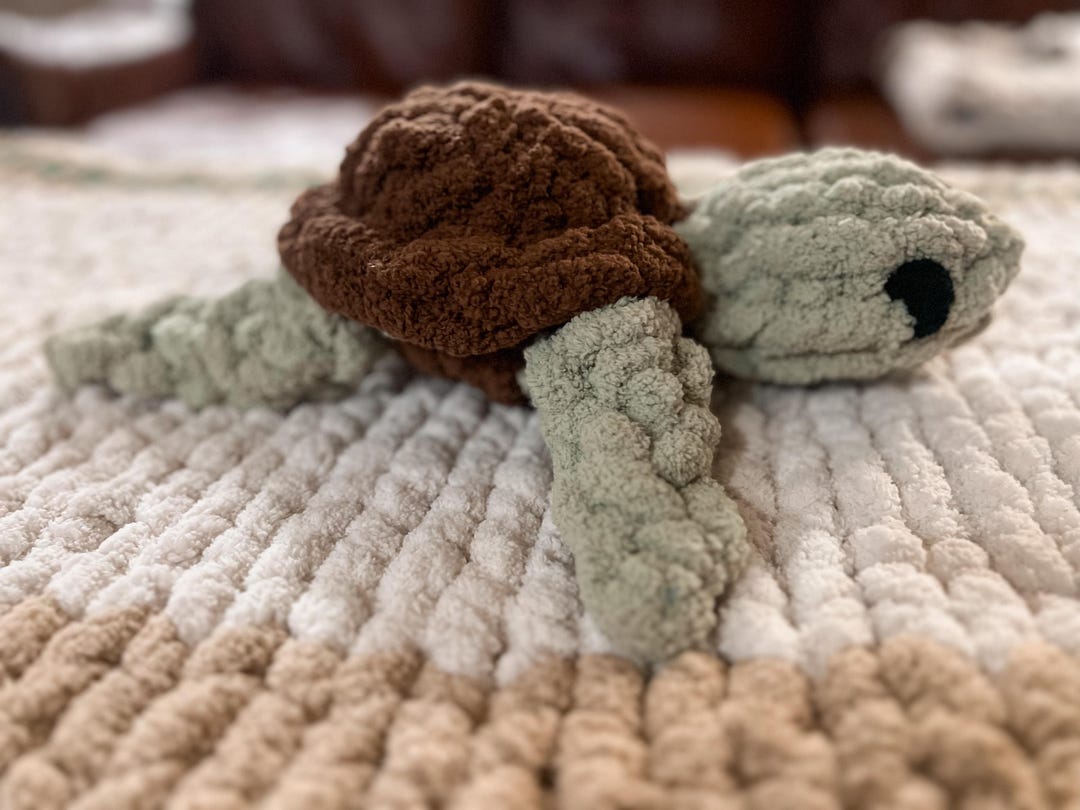Chunky Knit “sully” Sea Turtle Plushie, Baby, Girl, Boy, Birthday, Baby ...