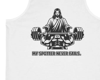 Camiseta sin mangas de Jesús para gimnasio / Camiseta sin mangas de halterofilia