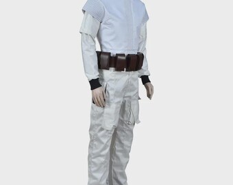 Mandalorian Flight Suit Cosplay Costume, 3-Piece Bounty Hunter Outfit, Flight Suit Vest & Belt, Custom Fit Costume, Convention Cosplay