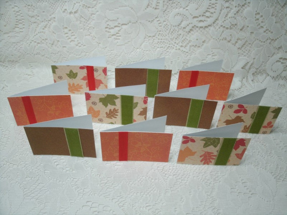Set of 10, Mini Note Cards, Fall Assortment Pack 7993 - Etsy
