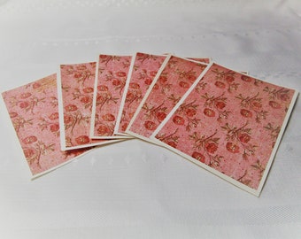 Flat note cards. Set of six. With or without envelopes.