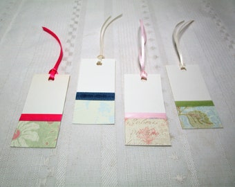 Mixed pastel Gift tags with ribbon ties. 16 handmade gift tags