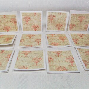 Set of 12 Mini Note Cards, gift tags #9182