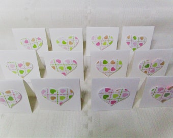 Set of 12 Mini Note Cards, gift tags