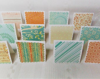 Set of 12 Mini Note Cards, gift tags