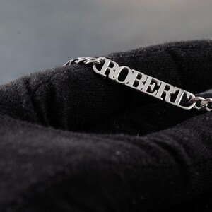 Personalized Cuban Link Bracelet, Custom Name Bracelet, Bold Name Bracelet, Gifts for Him, Personalized Men Bracelet, Fathers Day Gift